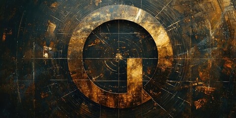 Naklejka premium Pi (Ï€) symbol displayed with artistic elements.