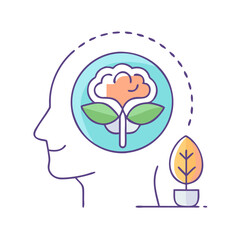 mindfulness icon, mindfulness vector illustration-simple illustration of mindfulness, perfect for mindfulness logos and icons