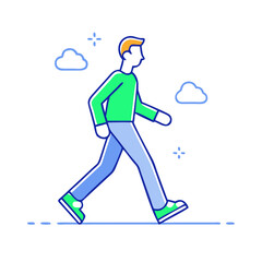 Obraz premium walking icon, walking vector illustration-simple illustration of walking, perfect for walking logos and icons