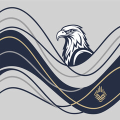 Abstract Waveforms with Metallic Highlights