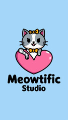 Cute cat logo