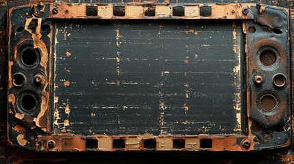 Black and white texture with scratches, chips, scuffs, and dirt from an aged surface, ideal for old film effect overlays on space or text. Stock illustration