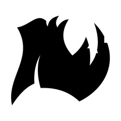 Rhino Head Vector Logo Design Template