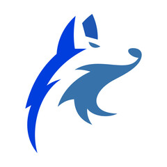 Wolf Head Vector Logo Design Template