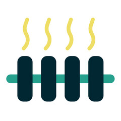 cooling Bed Icon Style