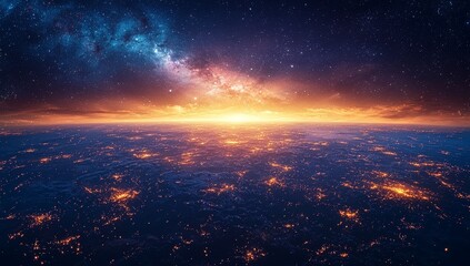 Warm, colorful, grainy blue light filters through dust onto a dark background, giving an abstract, damaged, and scratched retro film analog feel, suitable for photo overlays or screen filters