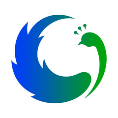 Peacock Vector Logo Design Template