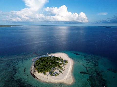 Aerial view of Patawan island in Balabac, Philippines. High quality photo