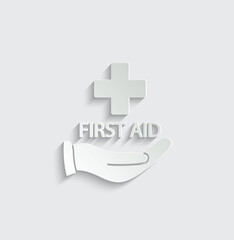 Obraz premium firs aid icon vector medical help icon 