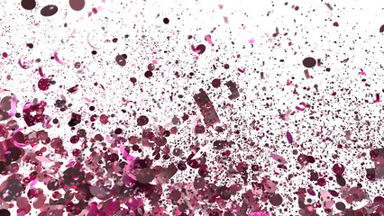 Falling pink confetti, celebration, party, festive background. Perfect for invitations, cards, and more.