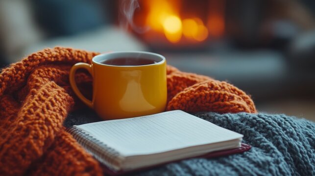 Cozy morning with tea by the window surrounded by plants in a serene setting