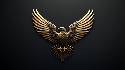 Obraz premium Shimmering eagle feathers glowing against a dark black backdrop canvas