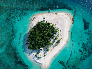 Aerial view of Patawan island in Balabac, Philippines. High quality photo