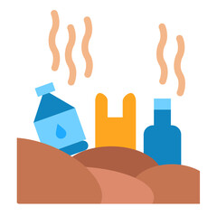 Land Pollution Icon Style