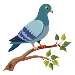 Photo of a  pigeon    with two legs flying isolated on a white background.