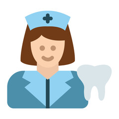 Dentist Nurse Icon Style