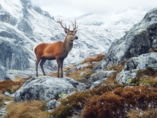 Obraz premium Mountain Red Deer