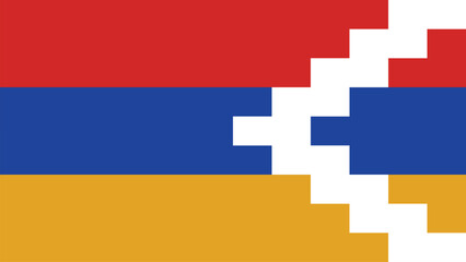 Artsakh Nagorno-Karabakh Flag , flag of artsakh, flat vector