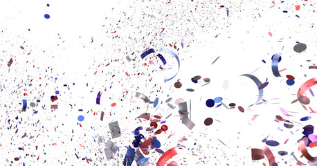 Colorful confetti burst, party, celebration, festive background. Stock photo.