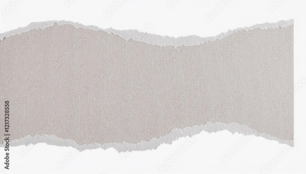 Aufkleber torn paper edge with textured gray surface and white torn border, minimalistic background for design