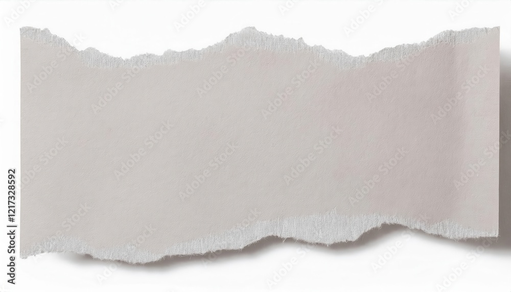 Poster torn paper edge with textured gray surface and white torn border, minimalistic background for design, scrapbooking, or collage projects