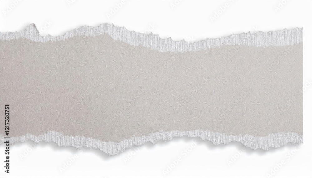 Aufkleber torn paper edge with textured gray surface and white torn border, minimalistic background for design