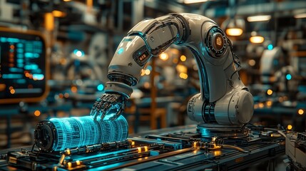 Craftsmanship digitization, workshop environment, modern tools, exact machinery, augmented reality integration, digital schematics, collaborative remote work, and efficiency improvements