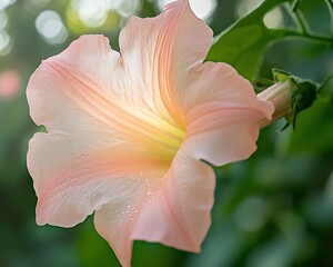 Peach flower blooming, garden sunlight, bokeh background, nature photography, website, blog