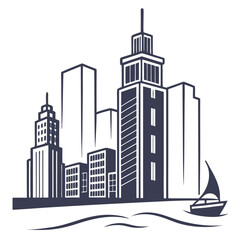 Minimalist City Skyline Silhouette