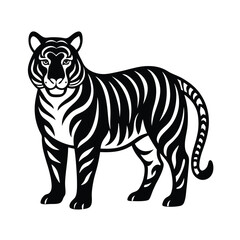 Obraz premium A tiger vector illustration 