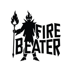 A fire beater vector illustration