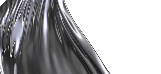 Silver Fabric Drape Abstract Background