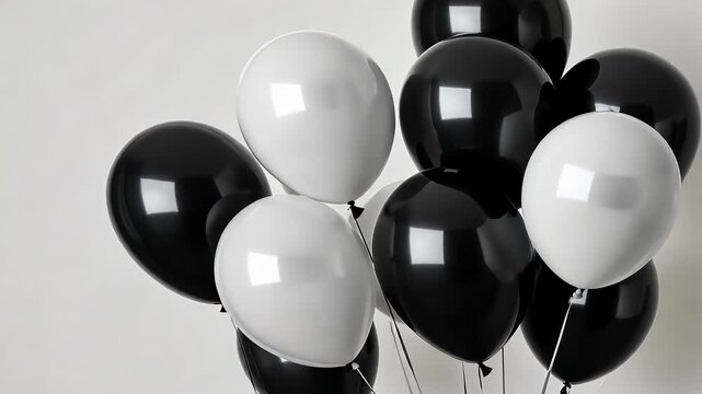 The Festive Black and White Balloons