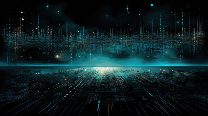 Digital Cityscape: Futuristic Technology Art
