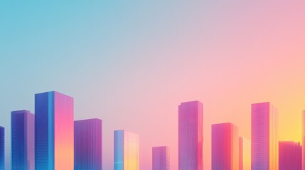 Obraz premium futuristic city skyline at sunset with advanced technology visible throughout buildings vibrant colors reflecting off