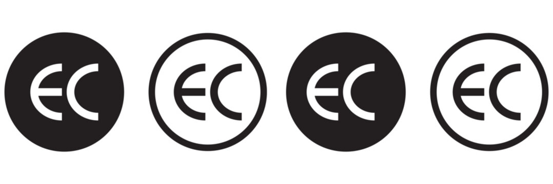CE symbol collection. CE icon mark vector. Certification mark set. CE sign isolated on white background