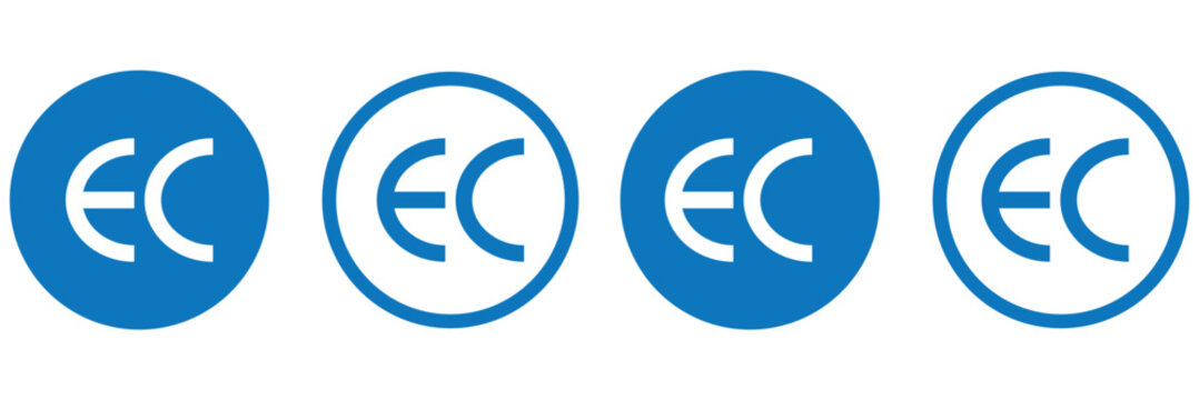 CE symbol collection. CE icon mark vector. Certification mark set. CE sign isolated on white background