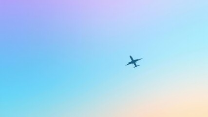 Fototapeta premium Gradient Sky Background with Airplanes Flying High, airplanes, texture, design
