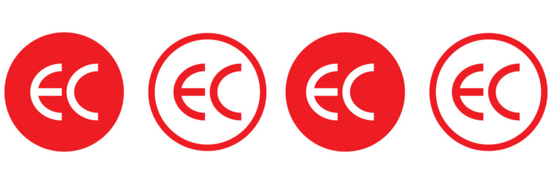 CE symbol collection. CE icon mark vector. Certification mark set. CE sign isolated on white background