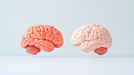 side-by-side comparison of healthy and overwhelmed brain visually depicting stress and balance in psychology