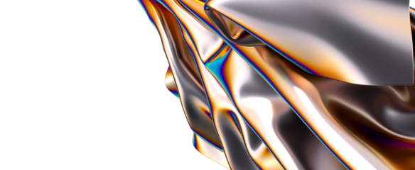 Metallic fabric with a rainbow sheen Abstract art