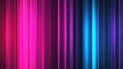 Vibrant vertical lines in shades of pink and blue create a dynamic visual display.