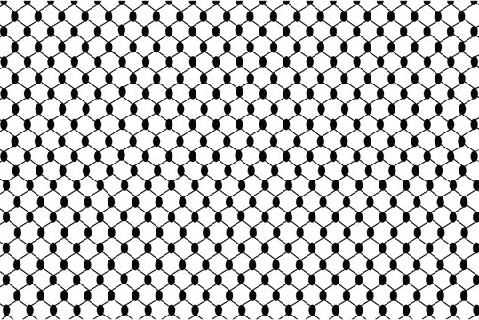 Palestine Scarf pattern Arabic Black kufiya dotted
