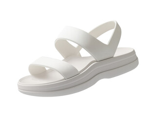 Stylish White Sandals with Modern Cross-Straps for Summer Fashion