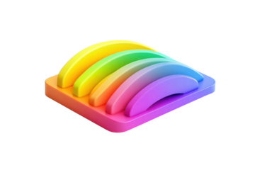 A colorful 3D Wi-Fi icon with each band displaying a different color in a gradient spectrum, symbolizing a strong wireless connection.