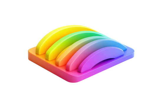 A colorful 3D Wi-Fi icon with each band displaying a different color in a gradient spectrum, symbolizing a strong wireless connection. - Powered by Adobe