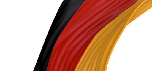 A flowing German flag