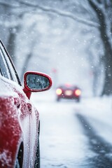 car in snow