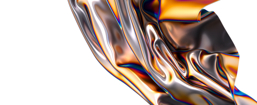 Metallic fabric with a rainbow sheen Abstract art