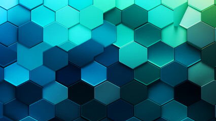 Gradient blue hexagonal background forming an abstract pattern